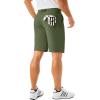 imageMAGCOMSEN Mens Golf Shorts 9 Inch Inseam Quick Dry Casual Shorts Stretch Hiking Dress Work Shorts with 4 Pockets Flat FrontArmy Green