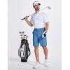 imageMAGCOMSEN Mens Golf Shorts 9 Inch Inseam Quick Dry Casual Shorts Stretch Hiking Dress Work Shorts with 4 Pockets Flat FrontLight Blue