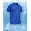 imageMAGCOMSEN Mens Polo Shirt Quick Dry Performance Short Sleeve Tactical Shirts Pique Jersey Golf Shirt05 Blue