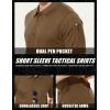 imageMAGCOMSEN Mens Polo Shirt Quick Dry Performance Short Sleeve Tactical Shirts Pique Jersey Golf Shirt12 Brown