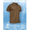 imageMAGCOMSEN Mens Polo Shirt Quick Dry Performance Short Sleeve Tactical Shirts Pique Jersey Golf Shirt12 Brown