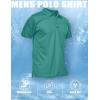 imageMAGCOMSEN Mens Polo Shirt Quick Dry Performance Short Sleeve Tactical Shirts Pique Jersey Golf Shirt18 Grey Green