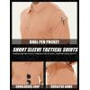 imageMAGCOMSEN Mens Polo Shirt Quick Dry Performance Short Sleeve Tactical Shirts Pique Jersey Golf Shirt23 Apricot