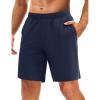 imageMAGCOMSEN Mens Athletic Running Shorts 8quot Quick Dry Lightweight Workout Gym Sports Hiking Shorts UPF 50 with 3 PocketsNavy