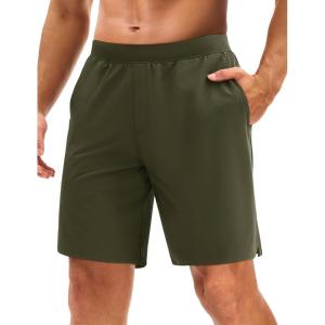 imageMAGCOMSEN Mens Athletic Running Shorts 8quot Quick Dry Lightweight Workout Gym Sports Hiking Shorts UPF 50 with 3 PocketsArmy Green