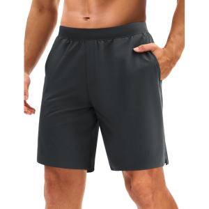imageMAGCOMSEN Mens Athletic Running Shorts 8quot Quick Dry Lightweight Workout Gym Sports Hiking Shorts UPF 50 with 3 PocketsDark Grey