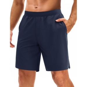 imageMAGCOMSEN Mens Athletic Running Shorts 8quot Quick Dry Lightweight Workout Gym Sports Hiking Shorts UPF 50 with 3 PocketsNavy