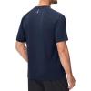 imageMAGCOMSEN Mens Dry Fit Shirts Mesh Short Sleeve Athletic Lightweight Workout Performance Hiking ShirtNavy