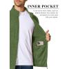 imageMAGCOMSEN Mens Fleece Full Zip Jacket Lightweight Stand Collar Jackets Soft Warm Windproof Casual Coats with Zipper PocketsArmy Green