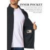 imageMAGCOMSEN Mens Fleece Full Zip Jacket Lightweight Stand Collar Jackets Soft Warm Windproof Casual Coats with Zipper PocketsBlack