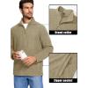 imageMAGCOMSEN Mens Fleece Full Zip Jacket Lightweight Stand Collar Jackets Soft Warm Windproof Casual Coats with Zipper PocketsBrown