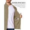 imageMAGCOMSEN Mens Fleece Full Zip Jacket Lightweight Stand Collar Jackets Soft Warm Windproof Casual Coats with Zipper PocketsBrown