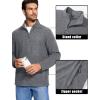 imageMAGCOMSEN Mens Fleece Full Zip Jacket Lightweight Stand Collar Jackets Soft Warm Windproof Casual Coats with Zipper PocketsDark Grey