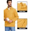 imageMAGCOMSEN Mens Fleece Full Zip Jacket Lightweight Stand Collar Jackets Soft Warm Windproof Casual Coats with Zipper PocketsGinger