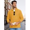 imageMAGCOMSEN Mens Fleece Full Zip Jacket Lightweight Stand Collar Jackets Soft Warm Windproof Casual Coats with Zipper PocketsGinger