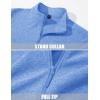 imageMAGCOMSEN Mens Fleece Full Zip Jacket Lightweight Stand Collar Jackets Soft Warm Windproof Casual Coats with Zipper PocketsLight Blue