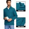 imageMAGCOMSEN Mens Fleece Full Zip Jacket Lightweight Stand Collar Jackets Soft Warm Windproof Casual Coats with Zipper PocketsPeacock Blue