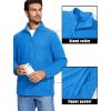 imageMAGCOMSEN Mens Fleece Full Zip Jacket Lightweight Stand Collar Jackets Soft Warm Windproof Casual Coats with Zipper PocketsSea Blue