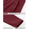 imageMAGCOMSEN Mens Fleece Full Zip Jacket Lightweight Stand Collar Jackets Soft Warm Windproof Casual Coats with Zipper PocketsWine Red
