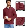 imageMAGCOMSEN Mens Fleece Full Zip Jacket Lightweight Stand Collar Jackets Soft Warm Windproof Casual Coats with Zipper PocketsWine Red