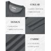 imageMAGCOMSEN Mens Long Sleeve Shirts Cotton Crew Neck T Shirt Solid Casual Shirt Lightweight Work Tee ShirtsDark Heather