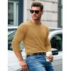 imageMAGCOMSEN Mens Long Sleeve Shirts Cotton Crew Neck T Shirt Solid Casual Shirt Lightweight Work Tee ShirtsEarthy Yellow