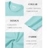 imageMAGCOMSEN Mens Long Sleeve Shirts Cotton Crew Neck T Shirt Solid Casual Shirt Lightweight Work Tee ShirtsLake Blue