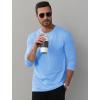 imageMAGCOMSEN Mens Long Sleeve Shirts Cotton Crew Neck T Shirt Solid Casual Shirt Lightweight Work Tee ShirtsWaterfall Blue