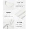 imageMAGCOMSEN Mens Long Sleeve Shirts Cotton Crew Neck T Shirt Solid Casual Shirt Lightweight Work Tee ShirtsWhite