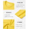 imageMAGCOMSEN Mens Long Sleeve Shirts Cotton Crew Neck T Shirt Solid Casual Shirt Lightweight Work Tee ShirtsYellow