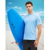 imageMAGCOMSEN Mens Rash Guard Swim Shirts UPF 50 Sun Protection Quick Dry Fishing Water ShirtsSkyblue