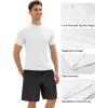 imageMAGCOMSEN Mens Rash Guard Swim Shirts UPF 50 Sun Protection Quick Dry Fishing Water ShirtsWhite
