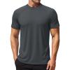 imageMAGCOMSEN Mens Rash Guard Swim Shirts UPF 50 Sun Protection Quick Dry Fishing Water ShirtsGray