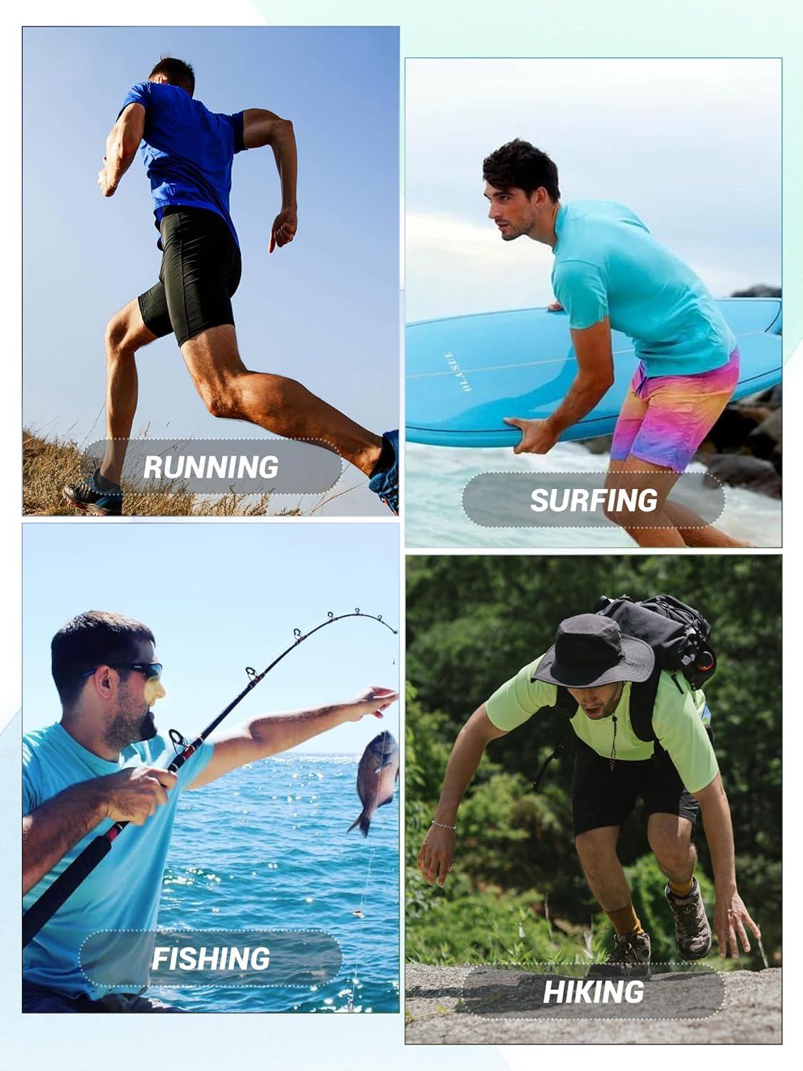 imageMAGCOMSEN Mens Short Sleeve UPF 50 TShirt Quick Dry Rash Guard Athletic Running Swim Top Tee Performance Water Shirts06white
