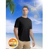imageMAGCOMSEN Mens Short Sleeve UPF 50 TShirt Quick Dry Rash Guard Athletic Running Swim Top Tee Performance Water Shirts02black