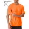 imageMAGCOMSEN Mens UPF 50 Sun Protection Shirts V Neck Short Sleeve TShirt Quick Dry Swim UV Shirt Summer Workout Rash GuardFlorange