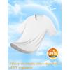 imageMAGCOMSEN Mens UPF 50 Sun Protection Shirts V Neck Short Sleeve TShirt Quick Dry Swim UV Shirt Summer Workout Rash GuardWhite