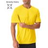 imageMAGCOMSEN Mens UPF 50 Sun Protection Shirts V Neck Short Sleeve TShirt Quick Dry Swim UV Shirt Summer Workout Rash GuardYellow