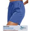 imageMAGCOMSEN Womens 5quot Hiking Shorts UPF 50 Quick Dry Lightweight Athletic Running Golf Summer Casual Shorts with PocketsBlue Grey