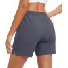 imageMAGCOMSEN Womens 5quot Hiking Shorts UPF 50 Quick Dry Lightweight Athletic Running Golf Summer Casual Shorts with PocketsDark Grey