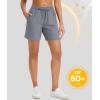 imageMAGCOMSEN Womens 5quot Hiking Shorts UPF 50 Quick Dry Lightweight Athletic Running Golf Summer Casual Shorts with PocketsLight Grey