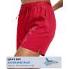 imageMAGCOMSEN Womens 5quot Hiking Shorts UPF 50 Quick Dry Lightweight Athletic Running Golf Summer Casual Shorts with PocketsRed