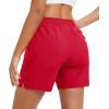 imageMAGCOMSEN Womens 5quot Hiking Shorts UPF 50 Quick Dry Lightweight Athletic Running Golf Summer Casual Shorts with PocketsRed