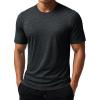 imageMAGCOMSEN Mens Short Sleeve Sun Protection Shirts Quick Dry Athletic TShirts Hiking Running Workout Gym Rash GuardBlack