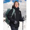 imageMAGCOMSEN Womens Winter Coats Waterproof Insulated Snow Ski Jacket Hood Fleece Lined Warm Mountain Snowboarding WindbreakerBlack