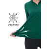 imageMAGCOMSEN Womens Quarter Zip Pullover Long Sleeve UPF 50 Rashguard Golf Sun Protection Shirts Quick Dry Workout TopsEmerald Green
