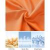 imageMAGCOMSEN Womens Quarter Zip Pullover Long Sleeve UPF 50 Rashguard Golf Sun Protection Shirts Quick Dry Workout TopsFluorescent Orange