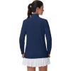imageMAGCOMSEN Womens Quarter Zip Pullover Long Sleeve UPF 50 Rashguard Golf Sun Protection Shirts Quick Dry Workout TopsNavy Blue