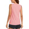 imageMAGCOMSEN Womens Sleeveless Workout Shirts UPF 80 Dry Fit Running Wicking Tank Tops Athletic Gym Summer01pink