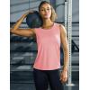 imageMAGCOMSEN Womens Sleeveless Workout Shirts UPF 80 Dry Fit Running Wicking Tank Tops Athletic Gym Summer01pink